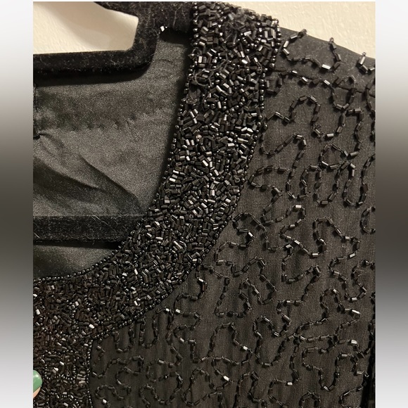 Nikky evenings black beaded jacket. Size 8 or medium - Picture 5 of 6